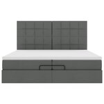VidaXL Cadre de lit ottoman avec matelas gris foncé 200x200cm tissu
