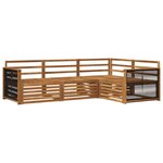 vidaXL Ensemble de canapés d'extérieur 4 pc Naturel