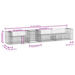 vidaXL Banc de jardin avec panier en gabion bois massif de douglas