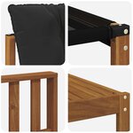 vidaXL Ensemble de canapés d'extérieur 8 pc Naturel et Noir