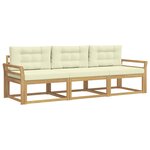vidaXL Ensemble de canapés d'extérieur 3 pc Blanc et crème Polyester