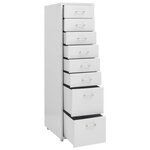 vidaXL Classeur mobile Gris 28x41x109 cm Métal