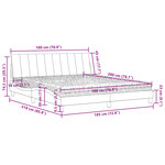 vidaXL Lit avec matelas gris clair 180x200 cm velours