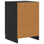vidaXL Cabinet de chevet Noir 43 x 41 x 63 5 cm Bois d'ingénierie