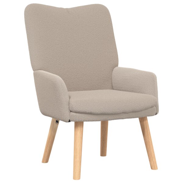 Fauteuil Relaxant vidaXL Gris Clair en Tissu Laineux