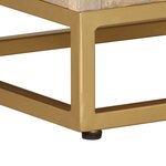 vidaXL Meuble TV 110x30x40 cm bois massif de manguier et fer