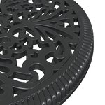 Set de Bistro de Jardin 3 Pièces en Aluminium Couleur Noir