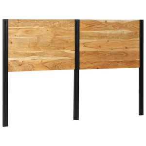 vidaXL Tête de lit 160 cm bois massif d'acacia et fer