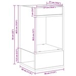 vidaXL Table d'appoint 2 Pièces Chêne noir 30 x 30 x 56 cm