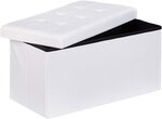 Tabouret banquette pouf de rangement pliant coffre repose-pieds 76 cm lin blanc 13_0002337_6