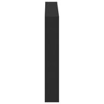 vidaXL Armoire tête de lit avec LED noir 100x17x102 cm