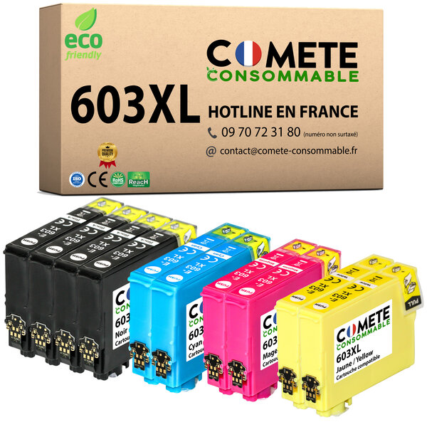 603XL - 10 cartouches compatibles pour Epson 603 XL - COMETE
