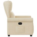 vidaXL Fauteuil inclinable électrique Crème Tissu