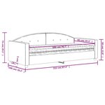 vidaXL Lit de jour avec matelas bleu 90x200 cm velours