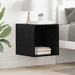 vidaXL Meuble mural Chêne noir 37 x 37 x 37 cm Bois d'ingénierie