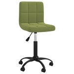 vidaXL Chaise pivotante de salle à manger Vert clair Velours