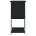 vidaXL Table de chevet noir 32x42x70 cm bois d’ingénierie