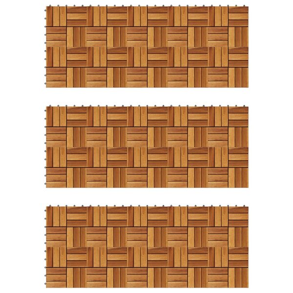 vidaXL Kit de tuiles de plancher en acacia 30 x 30 cm 30 Pièces