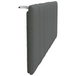 vidaXL Coussin de tête de lit gris foncé 140 cm tissu
