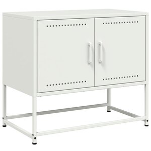 vidaXL Meuble TV blanc 68 5x39x60 5 cm acier