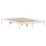 vidaXL Lit bibliothèque sans matelas blanc 140x190 cm bois pin massif