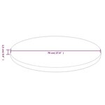 vidaXL Dessus de table rond Marron foncé Ø70x1 5cm Chêne massif traité