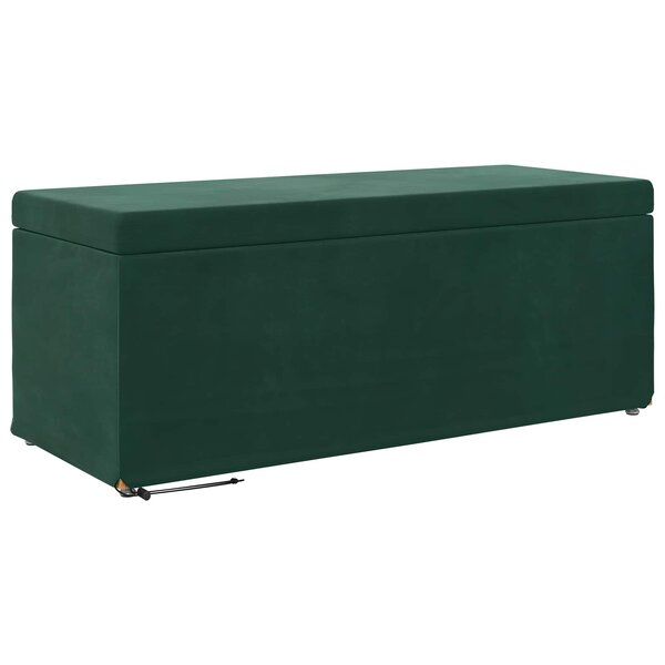vidaXL Tabouret Vert foncé 101 x 41 x 40 cm Velours et Bois Composite