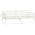 vidaXL Lit de jour sans matelas avec tiroirs 90x200 cm blanc