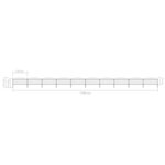 vidaXL Clôture de jardin à dessus en lance Acier (0 5-0 75)x17 m Noir