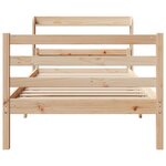 vidaXL Cadre de lit avec tête de lit sans matelas 90x200 cm