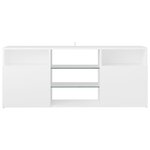 vidaXL Meuble TV avec lumières LED blanc 120x30x50 cm