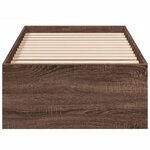 vidaXL Cadre de lit sans matelas chêne marron 90x190 cm