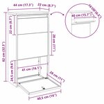 vidaXL Boîte de dépôt de colis avec porte Chrome 44 x 22 x 82 cm Acier