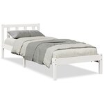 vidaXL Cadre de lit extra long sans matelas 80x220 cm bois massif pin