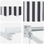 vidaXL Store rétractable manuel avec LEDs 3 5 x 2 5 m