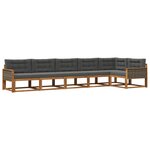 vidaXL Ensemble de canapés d'extérieur 6 Pièces Naturel et Anthracite