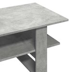 vidaXL Table basse gris béton 102x55x42 cm bois d'ingénierie