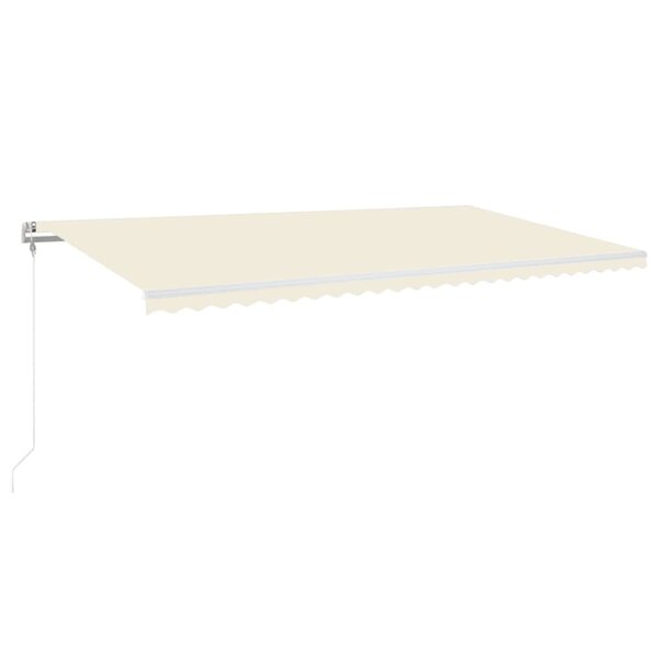 vidaXL Auvent automatique avec capteur de vent et LED 600x350 cm Crème