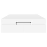 vidaXL Cadre de lit avec matelas Blanc pur 160 x 200 cm Faux cuir