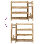 vidaXL Rack à chaussures avec étagère Naturel 88 x 27 x 80 cm Bambou