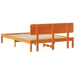 vidaXL Cadre de lit Brun cire 160 x 200 cm Bois massif en pin
