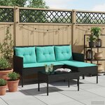 vidaXL Ensemble de canapé de jardin avec coussin 2 Pièces polyrotin