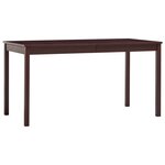 vidaXL Table à manger Marron foncé 140x70x73 cm Bois de pin