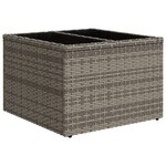 Canapé de Jardin 9 Pièces avec Coussins Gris Rattan Poly