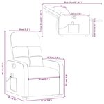 vidaXL Fauteuil de massage inclinable Gris foncé Tissu