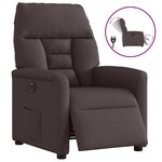 vidaXL Fauteuil inclinable électrique Marron foncé Tissu