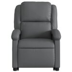 vidaXL Fauteuil inclinable Gris Similicuir