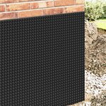 vidaXL Feuille de drainage nervurée Noir 0 5 x 20 m HDPE