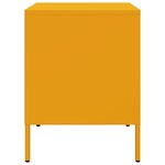 vidaXL Table de chevet jaune moutarde 36x39x50 5 cm acier