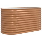 vidaXL Lit surélevé Marron 160 x 80 x 81 cm Acier